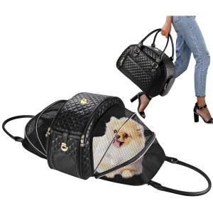 소형견용 뉴엘 개 지갑 캐리어, 양면 사이즈) 여행용 캐리어(블랙, 승인 최대 고양이 PU 확장형 10파운드 항공사 애완동물 보유 가죽 소형견 스몰 강아지