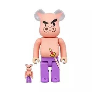 [정품] 베어브릭 Bearbrick Crayon Shin-chan Buriburizaemon 100%  400% Set 짱구는 못말려 부리부리 대