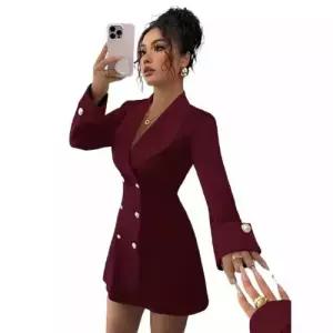 원피스 스커트 여자 추동 데일룩 숏기장 슬림핏 앞트임 H라인 DAOL4