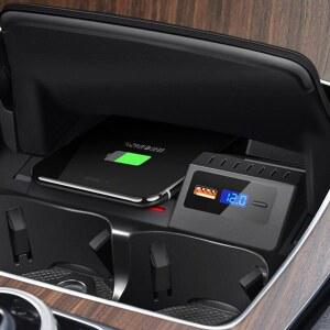 자동차 15W 매립형차량시거잭 무선 A7 스마트 고속 PD 차량용무선충전패드