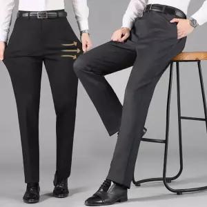 빅사이즈 남성 슬랙스 일자핏 스판 정장바지 봄가을 SFv3+4MNK
