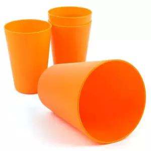 [하프클럽/브이와이]오렌지 업소용물컵 플라스틱 재사용 물컵 4P