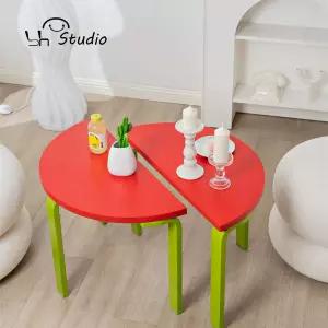 테이블 귀여운 반원 감성 책상 원형 아우얼스룸 11번가