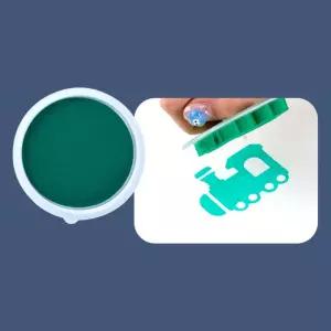 어린이집 유아미술 스탬프 도장찍기 잉크패드 초록 스템프놀이 스템프패드