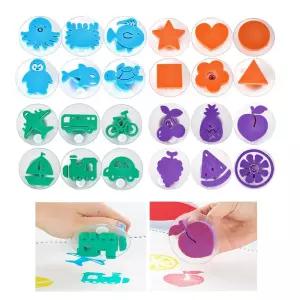 두돌아기 물감 스탬프 미술놀이 도장세트 장난감 엄마표미술 유아집콕놀이