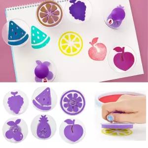 아기 미술놀이 유아교구 과일 스탬프 도장 소근육발달 물감찍기 조카선물