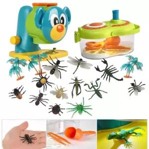 호기심많은 3살 4살선물 유아 현미경 곤충모형 채집통 유아현미경 자연학습