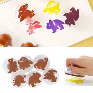 엄마표 유아 미술놀이 공룡 스탬프 도장 유아미술도구 조카선물
