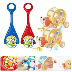 어린이집 아기걸음마 도형 강아지 볼롤러 장난감 걸음마밀대 유아체육교구 흥미유발