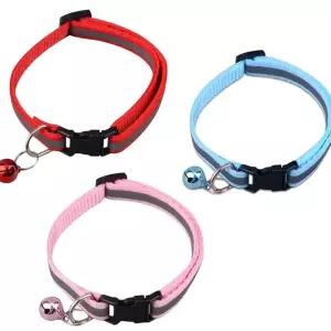 고양이 방울 목줄 스카이블루 강아지 개인식표 목걸이 고양이 방울 목줄