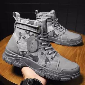 양말운동화 겨울 워커 털안감 밀리터리 디자인 하이탑 스니커즈