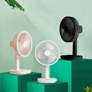1 미니윈드 책상용 회전 선풍기 C타입충전 3단풍속 BL