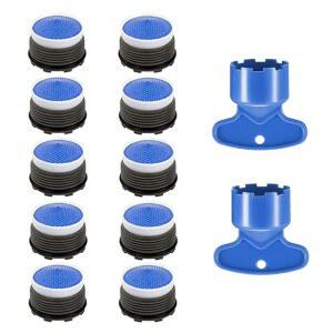 QLXHBOT 10개 수도꼭지 에어레이터 M18.5, 싱크대 유량 제한기, 주방 욕실 18.5mm, 공구 포함