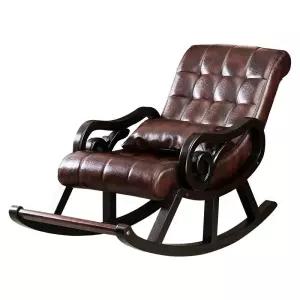 고급 흔들 의자 스윙체어 안락 체어 발코니 원목 가죽 낮잠 고급스러운 소파 야외 테라스