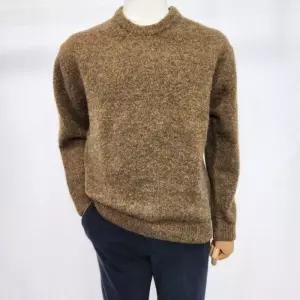 파렌하이트지이크 모혼방 풀오버 부클 라운드 니트 옐로우_U15FL