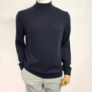 파렌하이트지이크 캐시미어 실크 반목 니트 블랙_U11FL