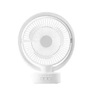 탁상용 캠핑용 무선 선풍기 / 충전식 LED 소형선풍기