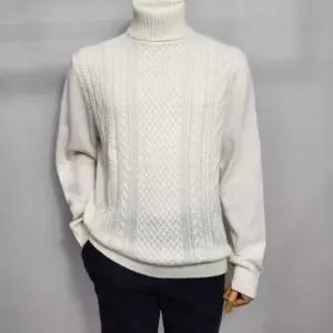 파렌하이트지이크 꽈배기 터틀넥 니트 아이보리_U10FL