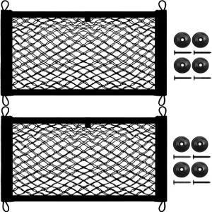 2 팩 자동차 보관망 DEDC 17.7x9.8 인치 카고넷 범용 액세서리 탄성 대형 트럭 SUV 보트용 메쉬 포켓