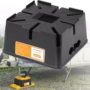 OULEME 트레일러 잭 블록 15 000파운드 RV 캠퍼 트래블 5륜용 수평 8.5인치 패드 텅 스탠드/원형 사각 가위