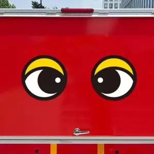 대형 차량스티커 280x280mm 고휘도반사 왕눈이7 고휘도