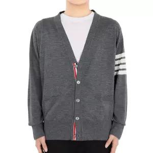 남성 사선완장 V넥 울 가디건(진그레이) MKC002A Y1014 038