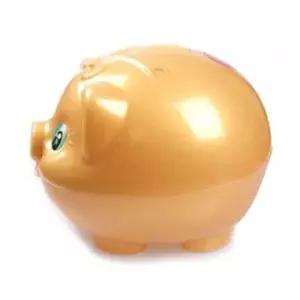 [문구] 돼지 저금통 동전 저금통 인테리어 소품 금색 대 2호