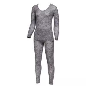 TRY 여성 라운드넥 모달 플라워 내복 내의 상의세트 QYF8+1mXd