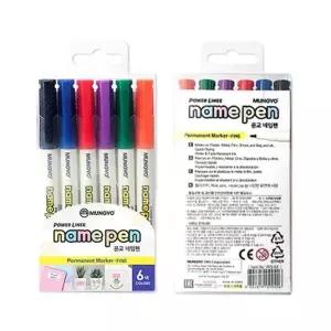 네임펜 6색 세트 유성펜 필기구 준비물 사무용품 유성사인펜