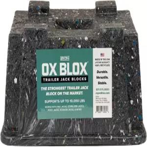 OX BLOX 트레일러 잭 블록 - 10 000파운드. 용량 RV 미국산 100 재활용 플라스틱 헤비 듀티 매우 강하고