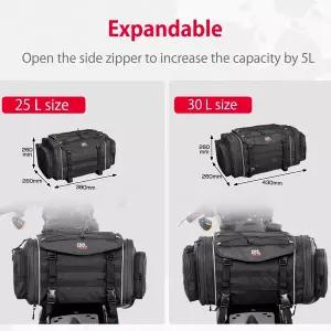 스포츠 바이크 오토바이 KEMIMOTO 방수 레인 커버가 있는 테일 백 확장형 범용 여행 러기지 헬멧