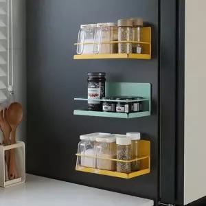 메탈 자석선반 2color 냉장고 세탁기 현관문 틈새 철제 부착 선반 주방 정리 수납함