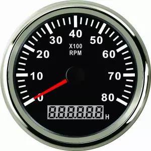 삼도 85mm 보트 타코미터 자동차 트럭 마린 타코 게이지 시침계 방수 기능 포함 0-8000 RPM 12V 24V