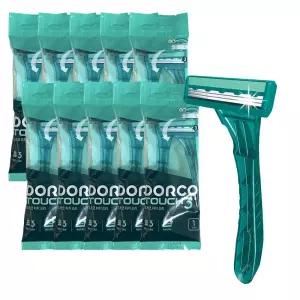 도루코 터치3 3중날 휴대용 일회용 면도기 10개