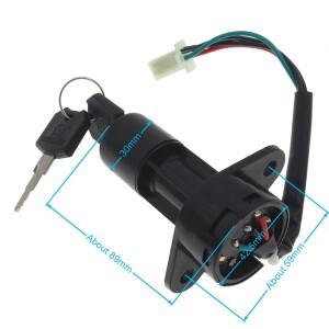 호환 스즈키 GS125 오토바이 자전거용 점화 스위치 잠금 장치  키 2개 포함  4 와이어  1 세트