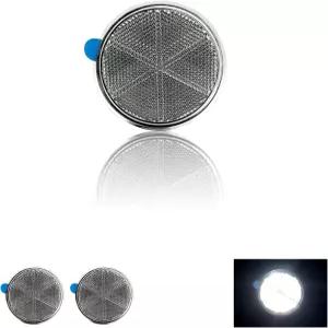 리플렉터 셀프 접착 원형 80mm 안전 방수 스틱 진입로 우편함 트리 흰색 부착