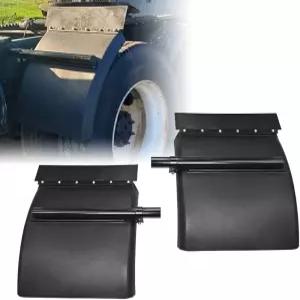 마이티 프로덕츠 세미 트럭 세트용 블랙 폴리 쿼터 펜더 - 표준 장착 튜브 브래킷 키트 포함 켄워스 화물