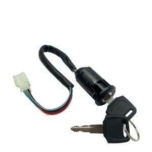 호환 1PC 오토바이 점화 잠금 키 4 와이어 시작 스위치 도어 해변 자전거 남성 50/70/90/110/150/250cc