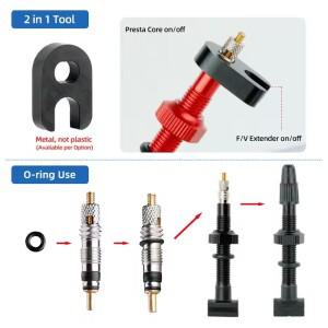 호환 7-74PCS 프레스타 밸브 코어 황동 FV 노즐 교체용 MTB 로드 바이크 튜블리스 서비스 부품 합금 제거