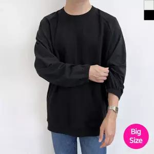 블레오 남자 빅사이즈 나그랑 배색 캐주얼 맨투맨 DM260318138