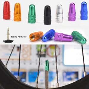 호환 4개/대 알루미늄 합금 도로 MTB 트랙 레이싱 자전거 튜브 타이어 휠 프랑스어 밸브 캡 Presta 공기