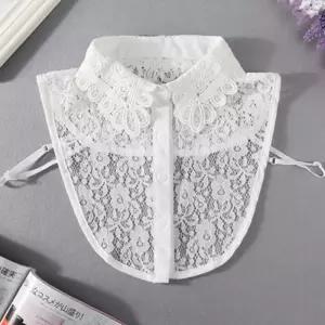 펀칭 레이스 페이크카라넥 여자 레이어드 플라워코디 mZf9+5myU