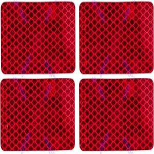 앰버/레드 2x3 직사각형 고감도 반사 스틱온 프리즘 리플렉터 DOT-SAE 강력한 내후성 트레일러 캠퍼 RV