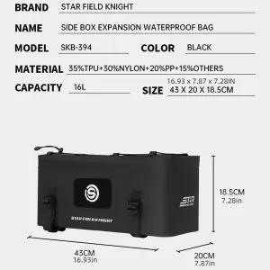 스포츠 바이크 오토바이 범용 수하물 사이드 박스 방수 헬멧 상자 대용량 도구 여행 Stroage 안장