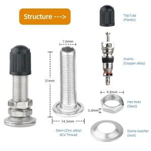 호환 Deemount Dunlop 밸브 풍선 노즐 (Schrader 5V1 포함) MTB 도로 자전거 스레드 8CV 휠 교체 우드 타이