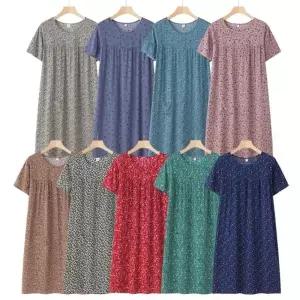 어머님플라워원피스잠옷 원피스파자마 홈웨어 여름 시원한 파자마