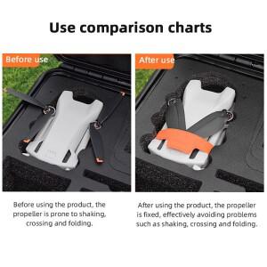 호환 DJI 미니 3 Pro 프로펠러용 BRDRC 홀더 안정기 소품 고정 보호기 블레이드 스트랩 마운트 가드 드론