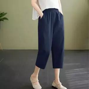 여름 고무줄 빅사이즈 팬츠 여성 쿨링 7부 9부 바지 여름바지 시원한바지