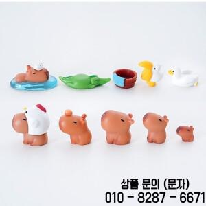 새로운 10Pcs Capybara 미니어처 세트 사무실/가정용 작은 수지 책상 장식 귀여운 동물 사진 소품 및