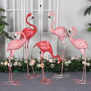 플라밍고 장식 야외 새 모양 조명 네온 풍경 램프